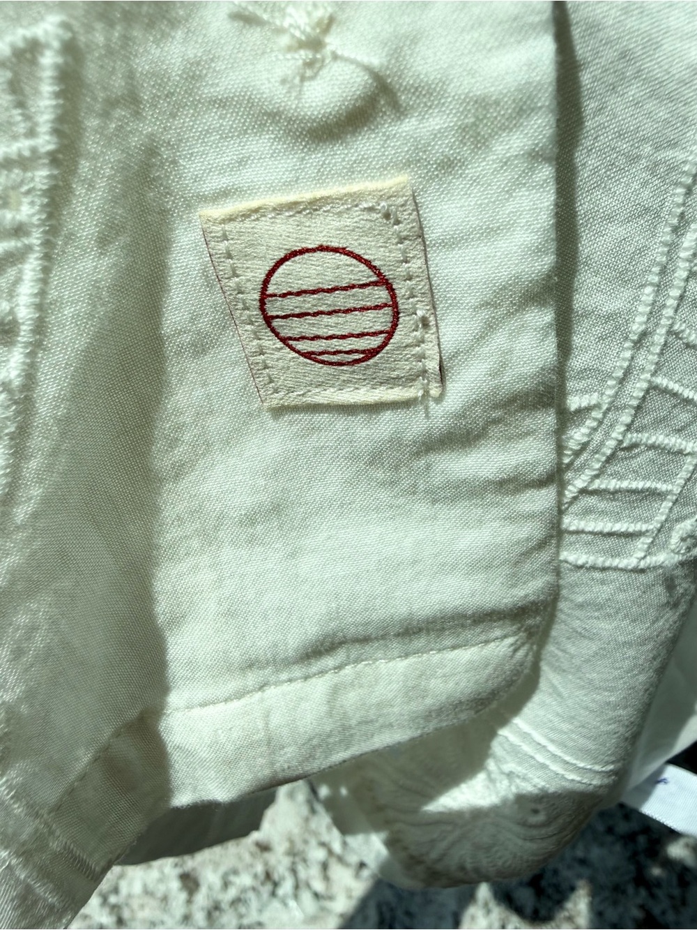 NWT Marine Layer Men’s White Short-Sleeve Embroidered Cotton Camp Shirt - Large - Picture 8 of 11
